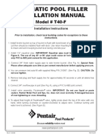 Automatic Pool Filler Installation Manual: Model # T40-F