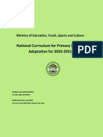 Primary National Curriculum Adaptation For 2020 Final Electronic Publication