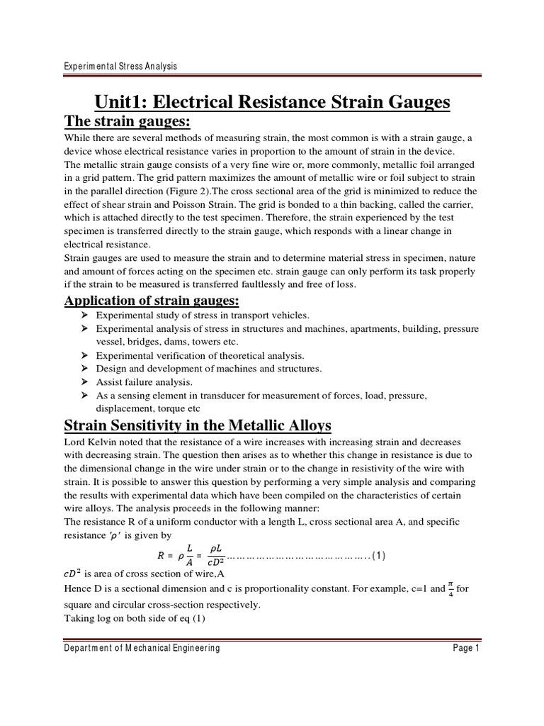 Epoxy Strain Gauge Electrical Resistance | PDF | Epoxy | Sheet Metal