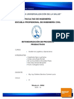 Informe de Estandarización de Procesos Productivos