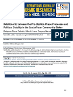 Relationship Between The Pre-Election Phase Processes and Political Stability in The East African Community States PDF