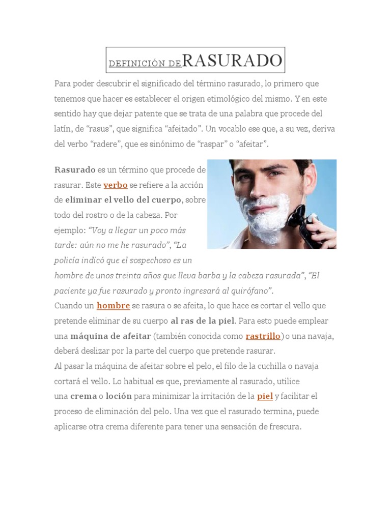 Definición de Rasurado | PDF
