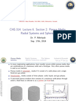 CHE-314: Lecture 6. Section 2: Porous Media, Radial Systems and Spheres