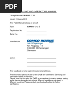 Flight and Operators Manual: Ikarus C 42 B