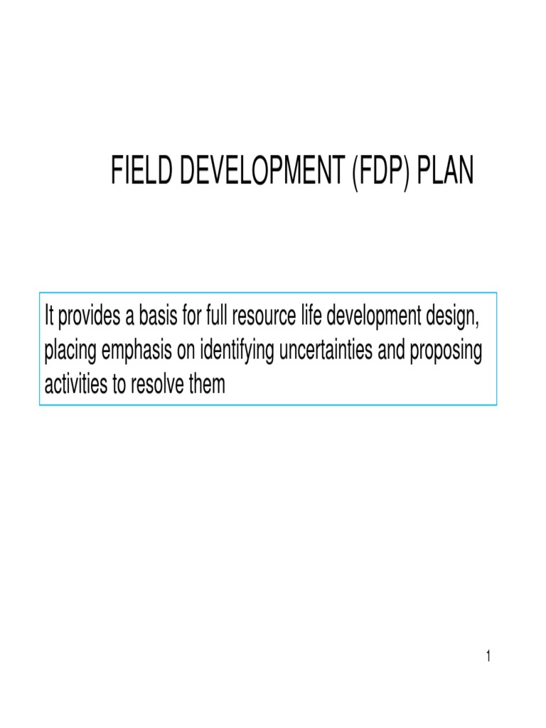 Full Field Development Plan Overview | PDF