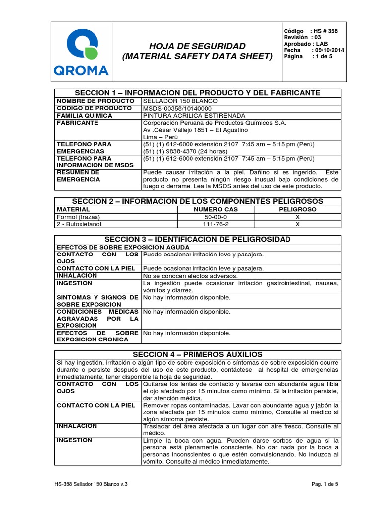 Sellador CPP PDF | PDF | Formaldehído | Agua