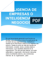 Inteligencia de Empresas o Inteligencia de Negocios