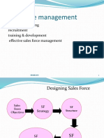 Sales Force Planning Recruitment Training & Development Effective Sales Force Management