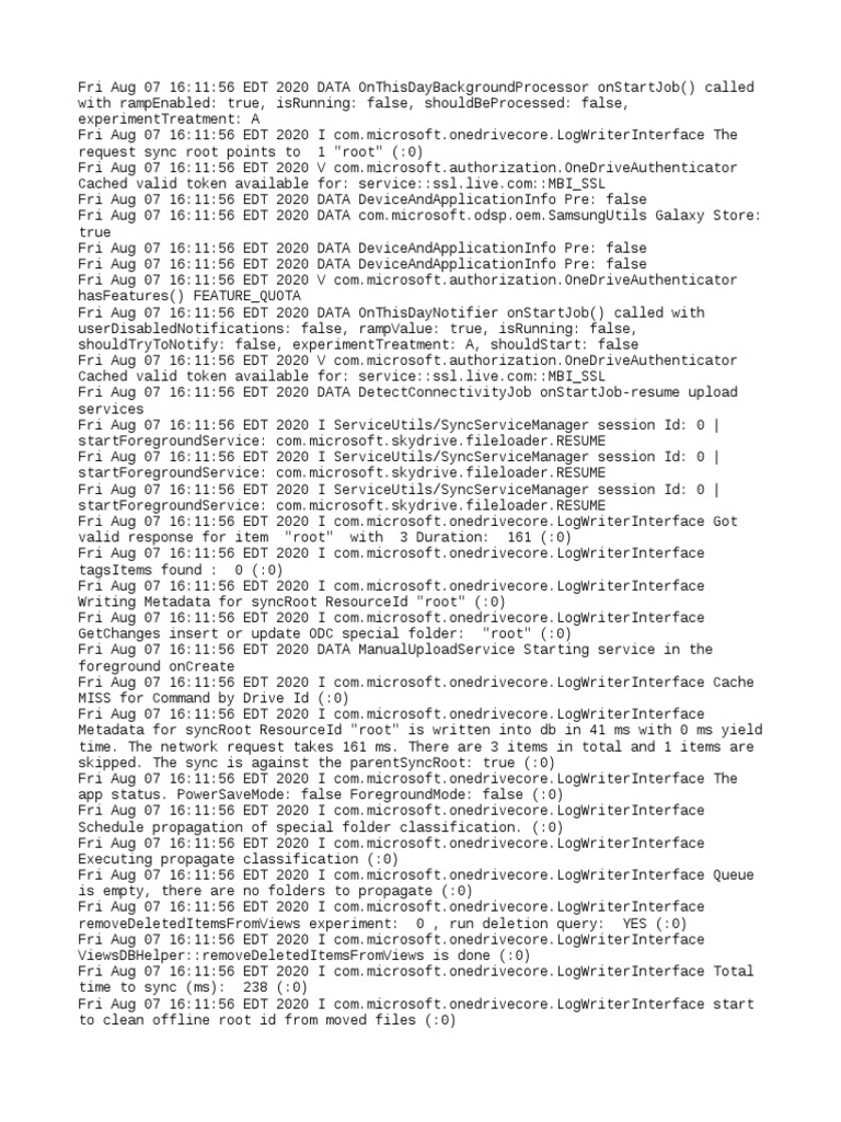 OneDrive Sync Process Log Analysis | PDF | Cache (Computing ...