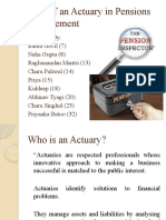Role of An Actuary in Pensions Management