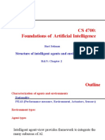 CS 4700: Foundations of Artificial Intelligence: Structure of Intelligent Agents and Environments