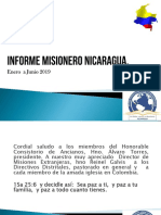 Informe Misionero Nicaragua Junio 2019