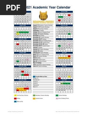 2020-21 RRGSD Calendar | PDF | Academia
