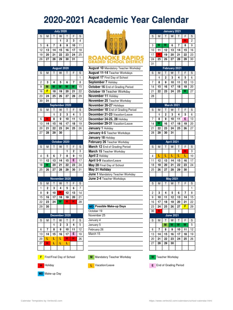 202021 RRGSD Calendar PDF Academia