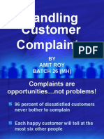 Handling Customer Complaints: BY Amit Roy Batch 26 (MH)