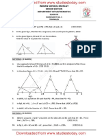 CBSE Class 9 Triangles Assignment 3