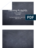 Learning PLPGSQL