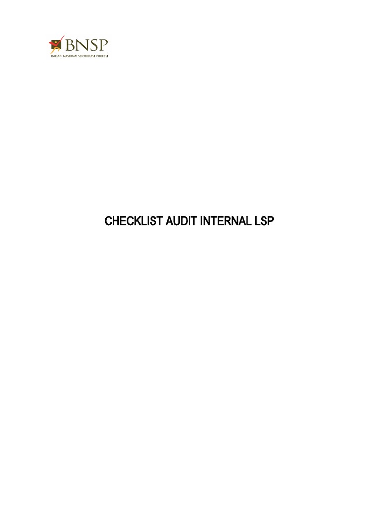 Checklist Audit (Closed) - Form | PDF