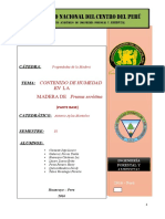 Contenido de Humedad en El Prunus Serotina