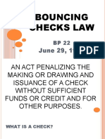 Bouncing Checks Law: June 29, 1979