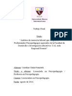 Icumbencias Psicopedagogo