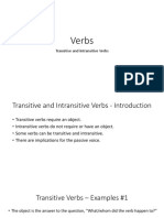 Verbs: Transitive and Intransitive Verbs