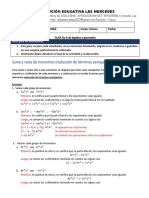 Guía 6 - Octavo Operaciones Entre Polinomios