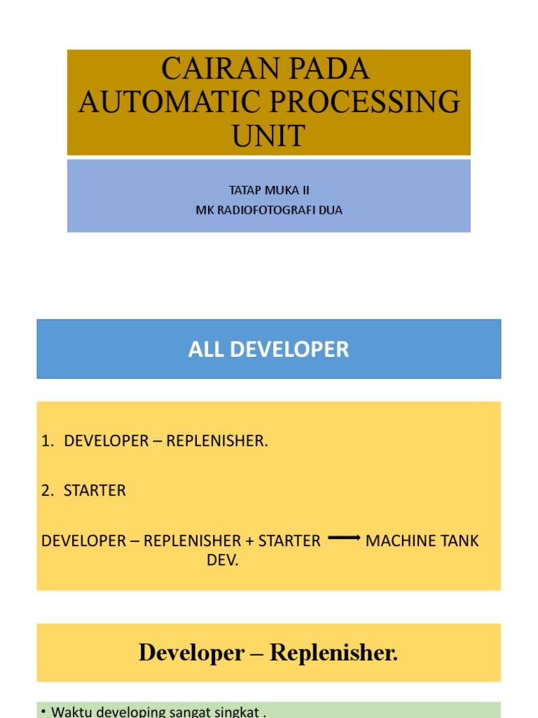 Cairan Developer Radiologi dan Fungsinya | PDF