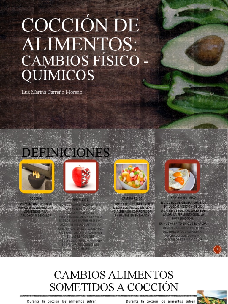 Cambios Fisico-Quimico Cocción | PDF | Nutrientes | Alimentos