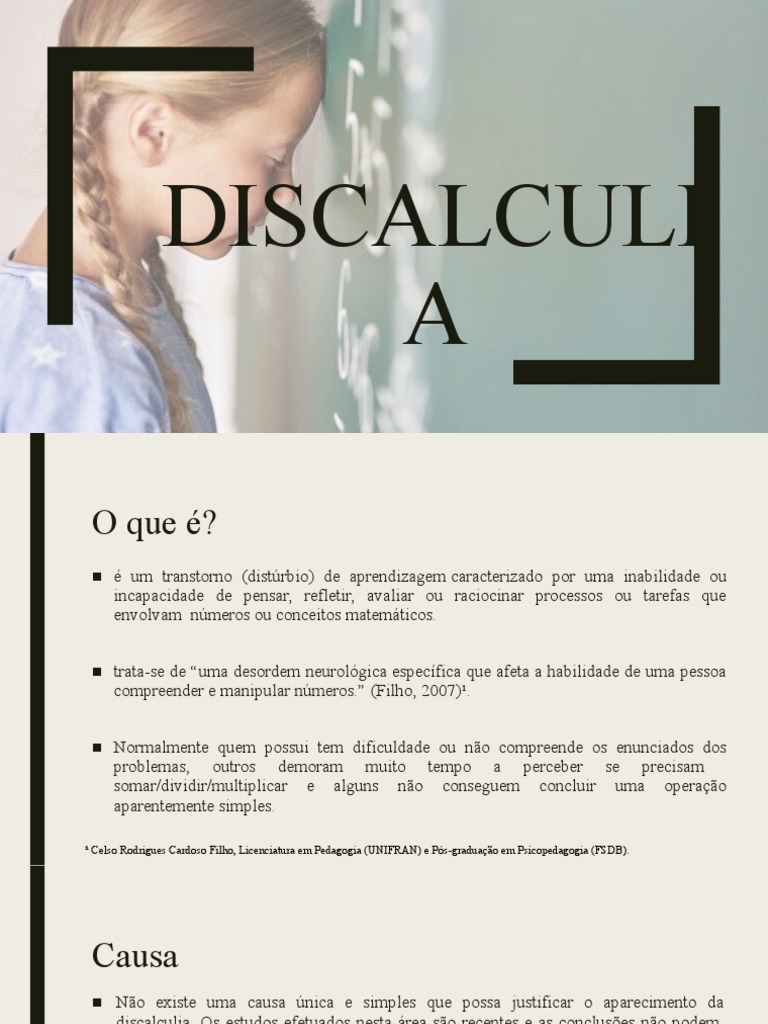 O que é Discalculia e Como Tratar | PDF | Dificuldade de aprendizagem ...