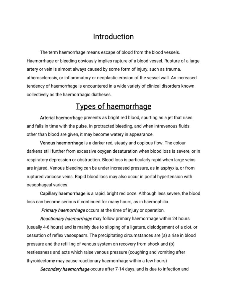 HEMORRHAGE EXPLAINED TYPES SYMPTOMS CAUSES AND CARE visual data 2