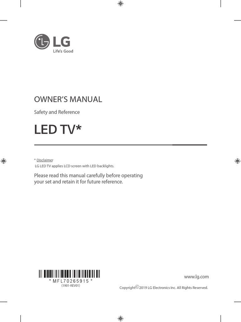 Led TV : Owner'S Manual | PDF | Hdmi | Set Top Box