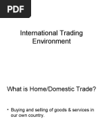 International Trading Environment