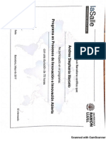 Certificado Curso Innnovacion La Salle PDF