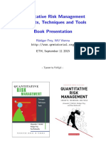 Quantitative Risk Management Concepts, Techniques and Tools Book Presentation