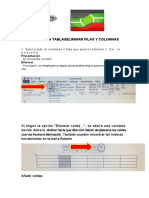 Trabajar Con Tabla Seliminar Filas y Columnas