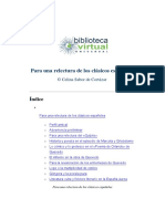 Para Una Relectura de Los Clásicos Españoles PDF