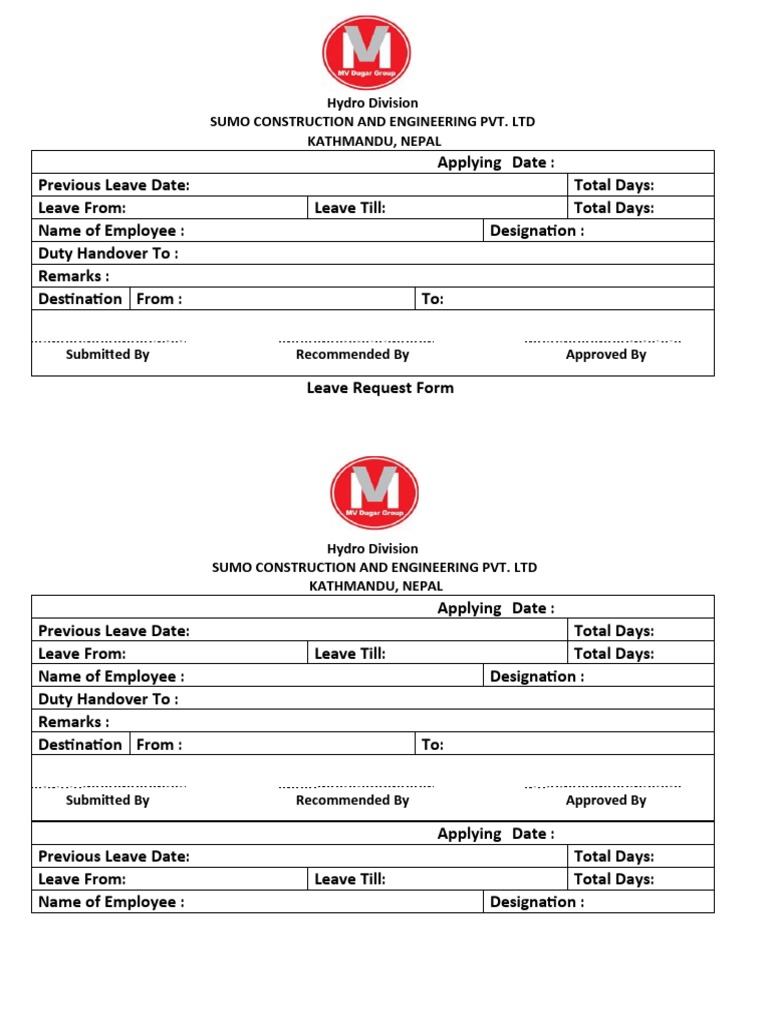 Leave Form | PDF