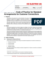 Ce Electric Uk: IMP/001/010 - Code of Practice For Standard Arrangements For Customer Connections