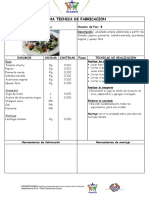 Manual de Fichas Técnicas - Técnicas de Cocina Profesional PDF