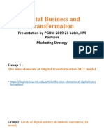 Digital Business and Transformation: Presentation by PGDM 2019-21 Batch, IIM Kashipur Marketing Strategy