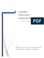 Human Resource Management: Assignment: Case Study