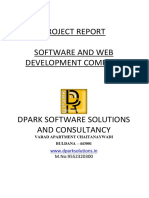 Project Report Software and Web Development Company: WWW - Dparksolutions.in