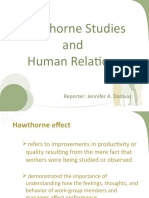 Hawthorne Studies Reveal Importance of Human Relations