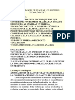 IMPORTANCIA DE EVALUAR LOS SISTEMAS TECNOLÓGICOS 2019