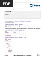 Exercise 4.1: Working With CPU and Memory Constraints: Stress