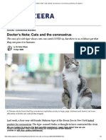 Doctor's Note - Cats and The Coronavirus - Coronavirus Pandemic - Al Jazeera