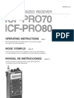 SONY ICF-PRO80 - Operating Instructions