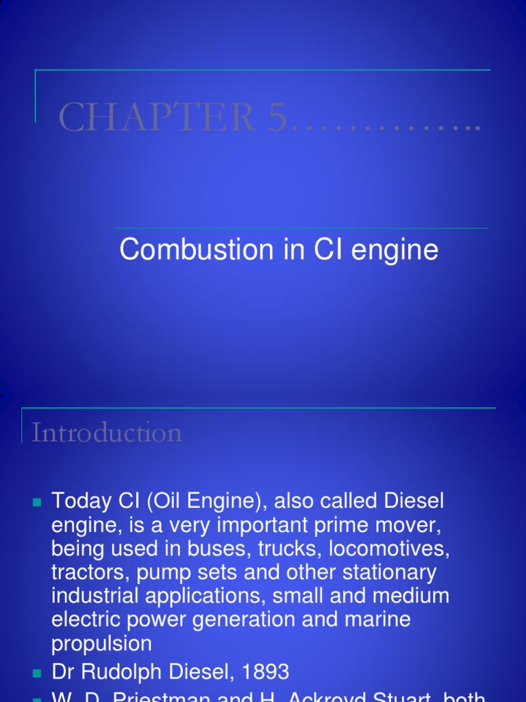 5 Combustion CI Engine | PDF | Diesel Engine | Combustion