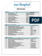 MRD Checklist: All Patient Sr. No. IPD Responsibilities